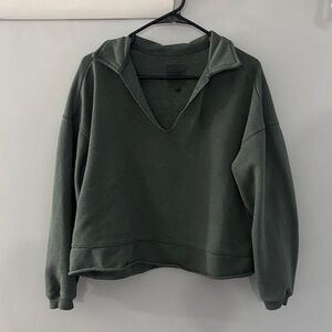 Aerie Green cropped sweatshirt